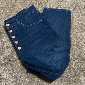 Express High Waisted Button Fly Jeans